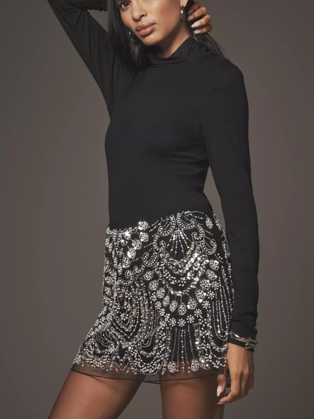 By Anthropologie Crystal-Embellished Skort